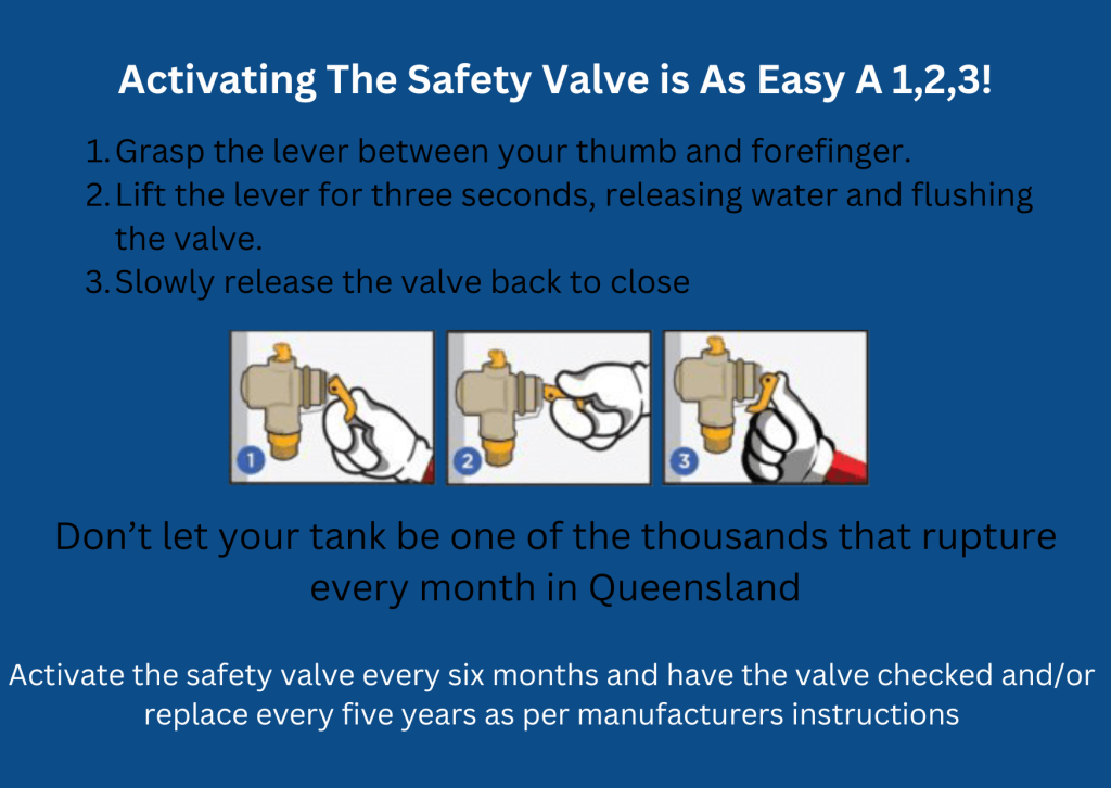 How to activate your hot water systems safety valve